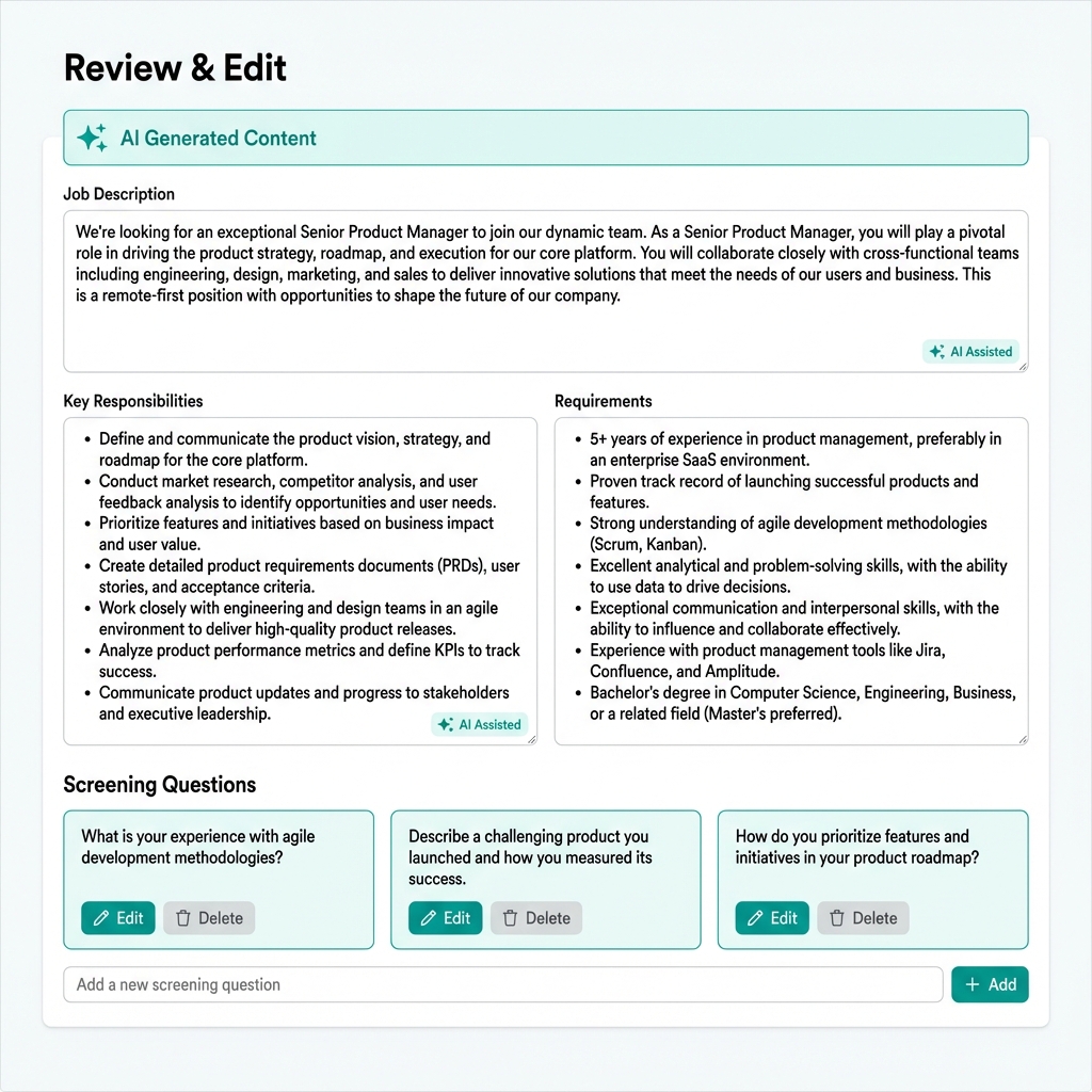 AI-Generated Job Description